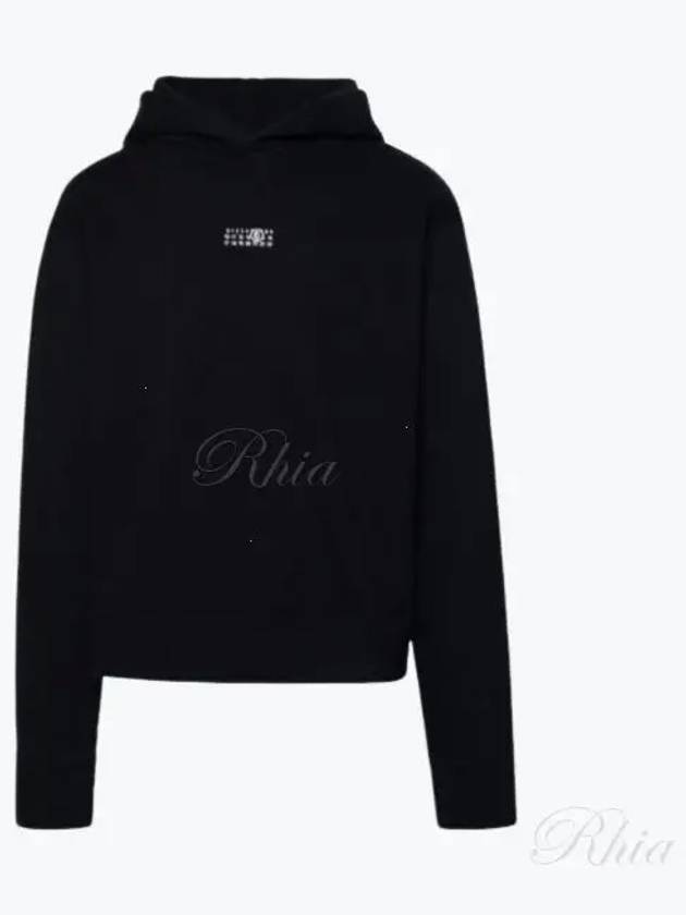 Small Number Logo Cotton Hoodie Black - MAISON MARGIELA - BALAAN 2