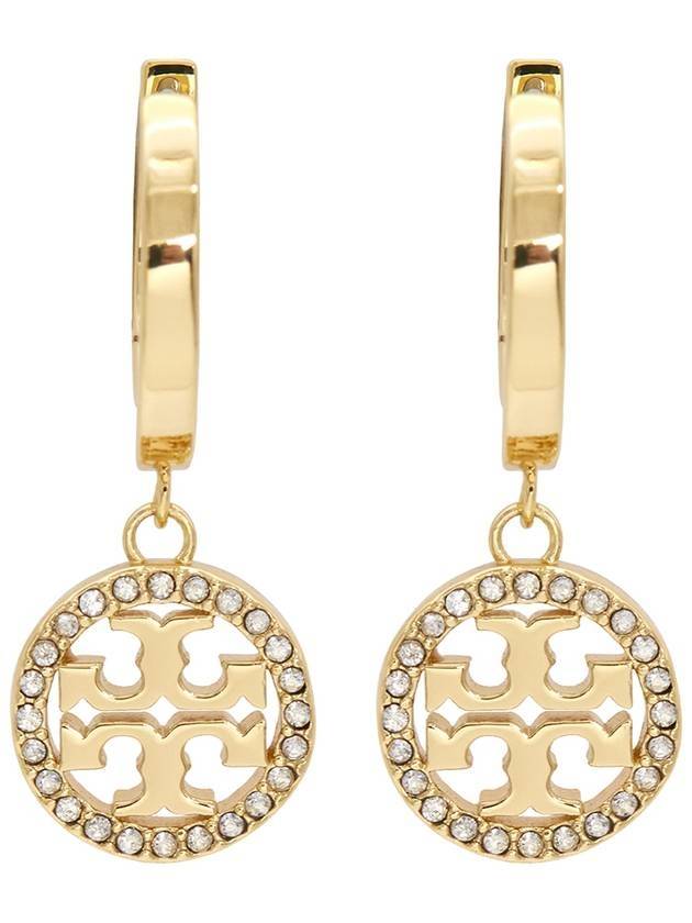 Miller Pave Hoop Earrings Gold - TORY BURCH - BALAAN 1