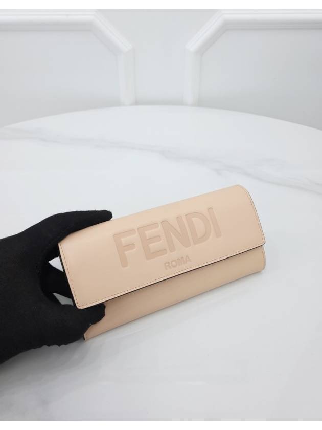 Logo pink Roman long wallet - FENDI - BALAAN 4