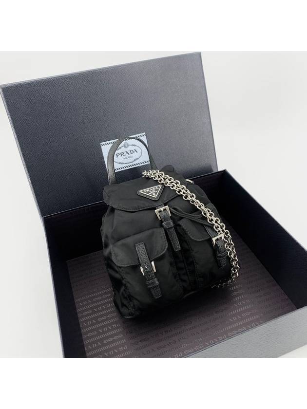 Re Nylon Mini Backpack Chain Cross Bag 1BH029 - PRADA - BALAAN 1