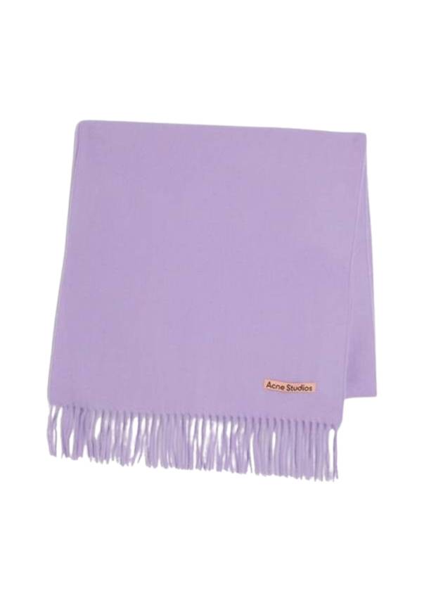 Wool Fringe Scarf Purple - ACNE STUDIOS - BALAAN 1