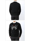 Men's Heart Sword Cashmere Knit Top Black - VALENTINO - BALAAN 4