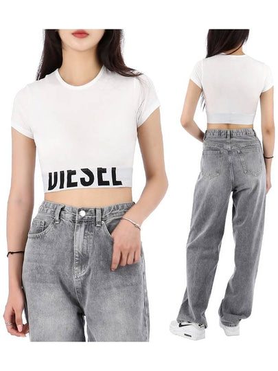 Logo underband crew neck crop top A145930HMAU - DIESEL - BALAAN 2