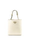 Triangle logo leather bucket bag - PRADA - BALAAN 1