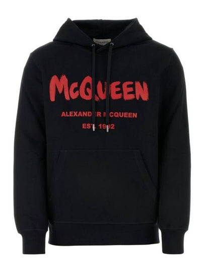 Graffiti Logo Hoodie Black - ALEXANDER MCQUEEN - BALAAN 2