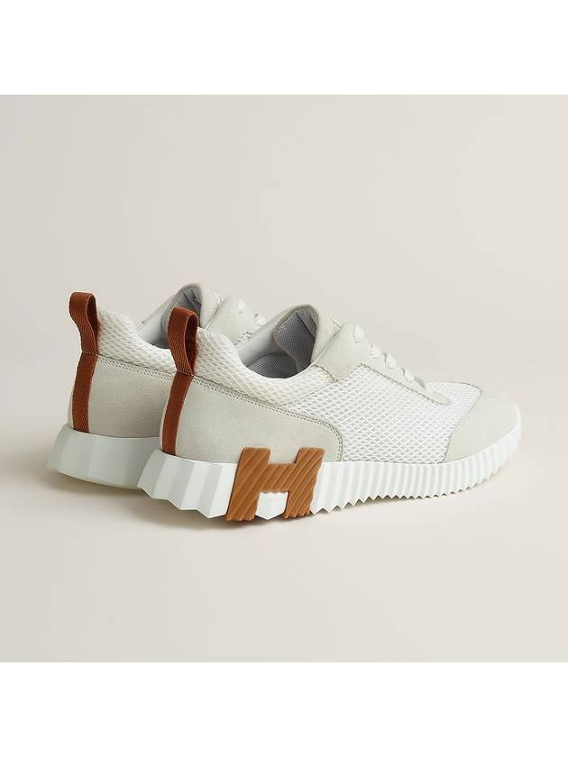 Bouncing Sneakers Graphic Mesh Suede Goatskin Blanc H232856ZH91 - HERMES - BALAAN 4