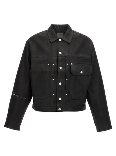 Logo Denim Jacket Black - GIVENCHY - BALAAN 1