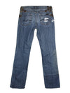 Leather appliqu skull denim pants 55 66 - SEVEN JEANS - BALAAN 2