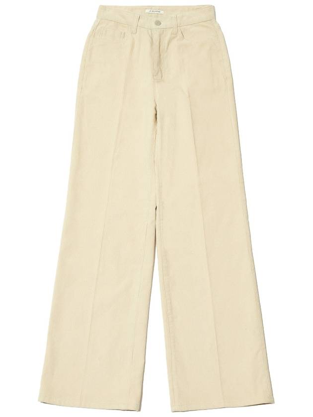 Corduroy semi bootcut pants beige - LESEIZIEME - BALAAN 2