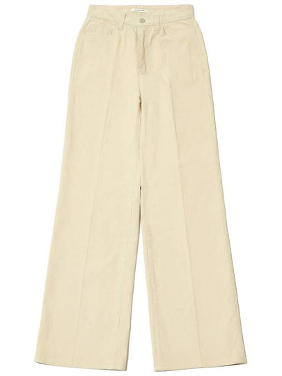 Corduroy semi bootcut pants beige - LESEIZIEME - BALAAN 2