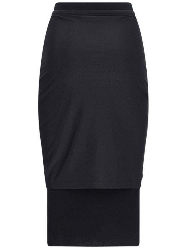 Stretch midi pencil skirt black - DIESEL - BALAAN 4