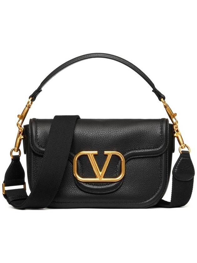 All Time Grained Calfskin Shoulder Bag Black - VALENTINO - BALAAN 1