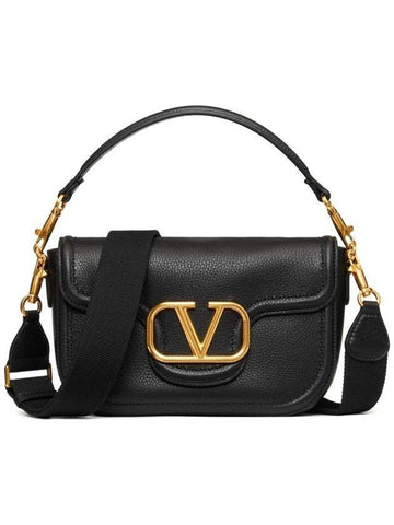 All Time Grained Calfskin Shoulder Bag Black - VALENTINO - BALAAN 1