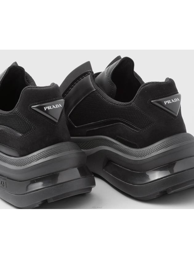 System Panel Low-Top Sneakers Black - PRADA - BALAAN 7