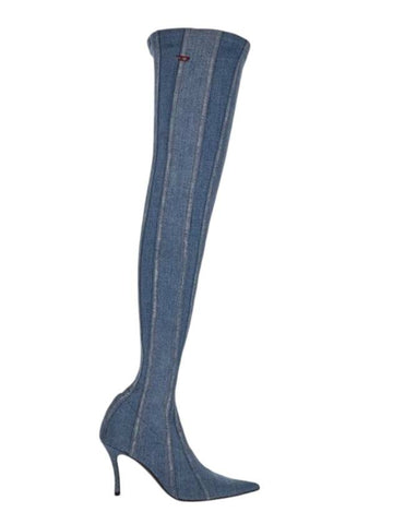 D Venus Denim Long Boots Blue - DIESEL - BALAAN 1