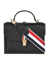 Pebble Grain Top Handle School Tote Bag Black - THOM BROWNE - BALAAN 1