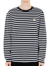 Fox Head Patch Regular Marin Long Sleeve T Shirt Navy Stripes - MAISON KITSUNE - BALAAN 3