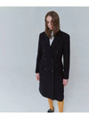 Long middle WOOL coat navy 0130 - VOYONN - BALAAN 1