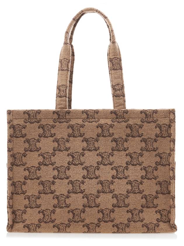 Textile Triomphe Large Cabas Thais Tote Bag Camel - CELINE - BALAAN 4