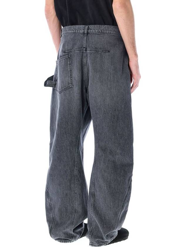 Twisted Oversized Fit Wide Jeans Grey - JW ANDERSON - BALAAN 3