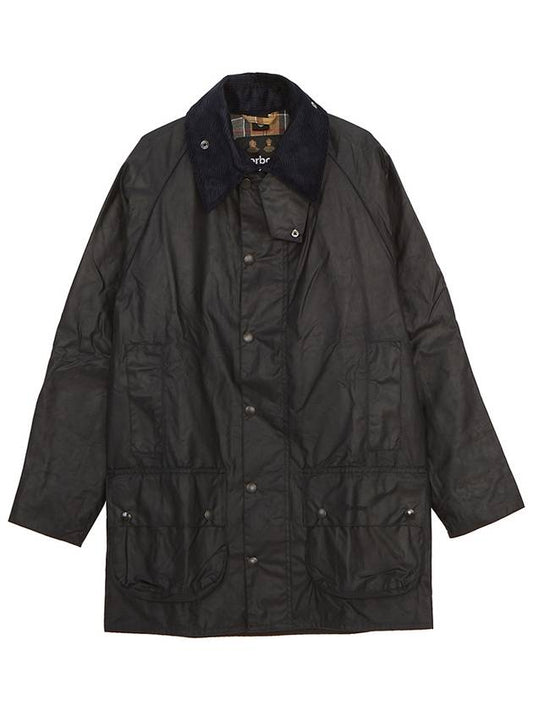 Men's Beaufort Wax Jacket Navy - BARBOUR - BALAAN 2