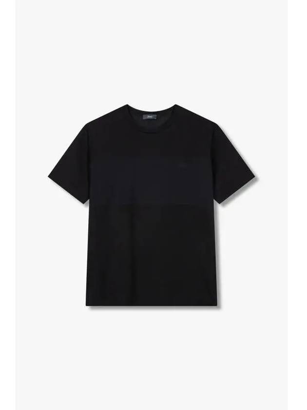 Men s Pocket Block Easy T Shirt Black - HERNO - BALAAN 1