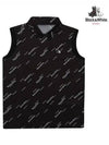 Full logo print sleeveless 9823LZPPBLACK - BLACK&WHITE - BALAAN 1