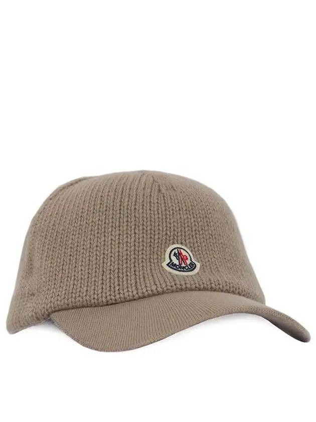 Beige Wool Knit Baseball Cap 3B00021 0U383 513 1210661 - MONCLER - BALAAN 1