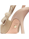 J'adior Cotton Embroidered Slingback Heels Beige - DIOR - BALAAN 8