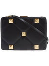 Roman Stud Minaudi?re Clutch Bag Black - VALENTINO - BALAAN.