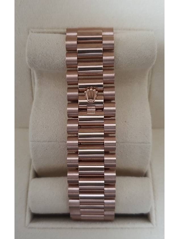 Rolex Day Date Rose Gold Choco Plate Baguette Diamond 20 Years - ROLEX - BALAAN 9