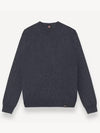 Le Logo Patch Cashmere Blend Round Knit Dark Gray - COLMAR - BALAAN 1