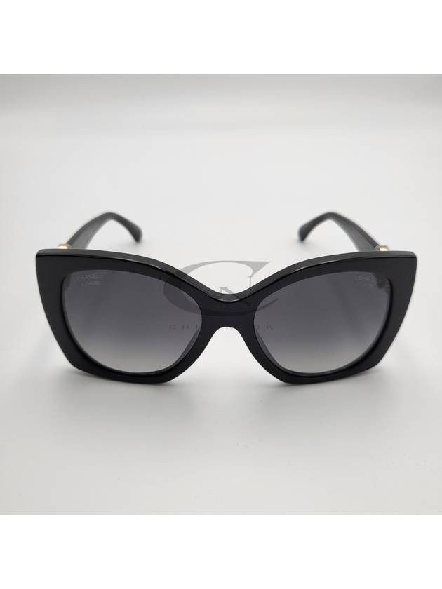 Square Sunglasses Acetate Black Frame Asian Fit - CHANEL - BALAAN 5