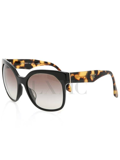 Sunglasses Black Leopard Triangle Logo SPR10R - PRADA - BALAAN 2