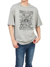 DC Face Off Short Sleeve T-Shirt Medium Grey Heather - REEBOK - BALAAN 6