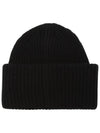 12th Anniversary Face Patch Wool Beanie Black C40044 900 - ACNE STUDIOS - BALAAN 3