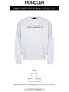 Tonal Logo Crew Neck Sweatshirt White - MONCLER - BALAAN 3