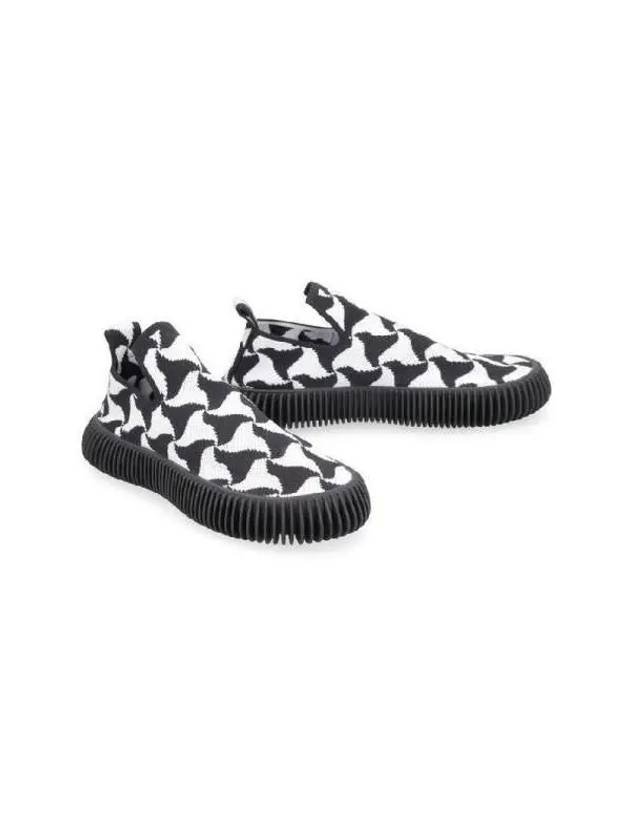 Women's Ripple Slip-Ons Black White - BOTTEGA VENETA - BALAAN 3