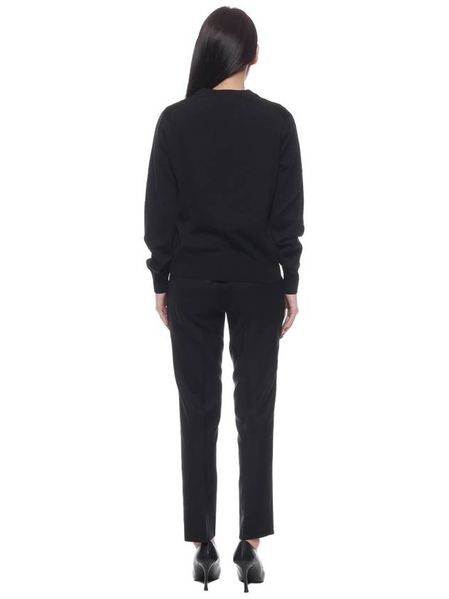 Bold Fox Head Wool Knit Top Black - MAISON KITSUNE - BALAAN 6