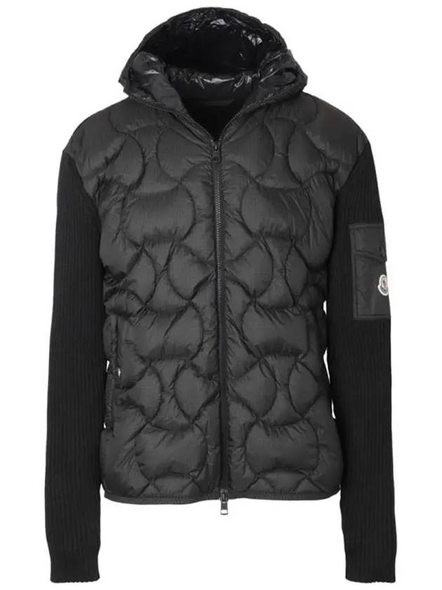 Logo knit mix padded jacket black 9B000 25 M1124 999 - MONCLER - BALAAN 2