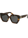 Eyewear Square Acetate Sunglasses Havana - CELINE - BALAAN 8