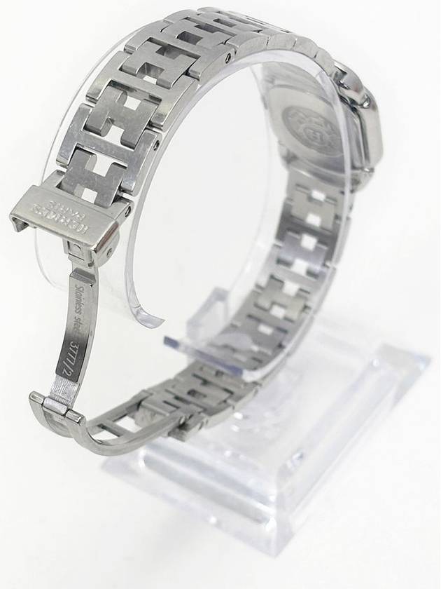 Silver Metal Square Round Women s Rally Watch 4VHEC31118 - HERMES - BALAAN 9