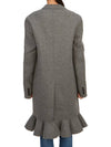 Ruffle Hem Straight Fit Wool Single Coat Grey - JW ANDERSON - BALAAN 8