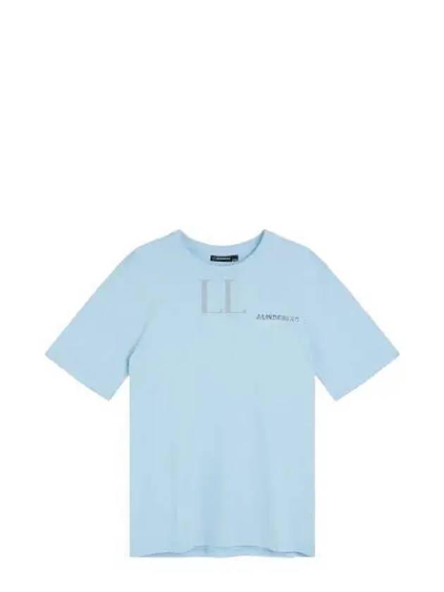 Dale Seasonal Print Short Sleeve T-Shirt Light Blue - J.LINDEBERG - BALAAN 2