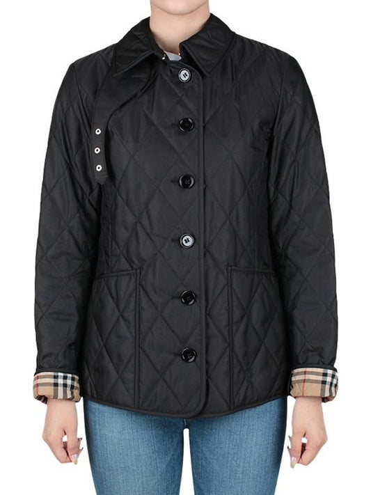 Diamond Quilted Thermoregulated Jacket Black - BURBERRY - BALAAN 2