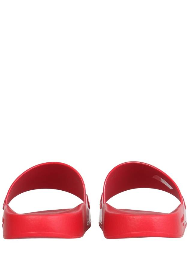 embossed logo rubber slide slippers red - GIVENCHY - BALAAN 5