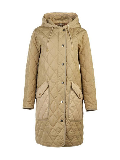 Diamond Quilted Hoodie Padding Archive Beige - BURBERRY - BALAAN 2