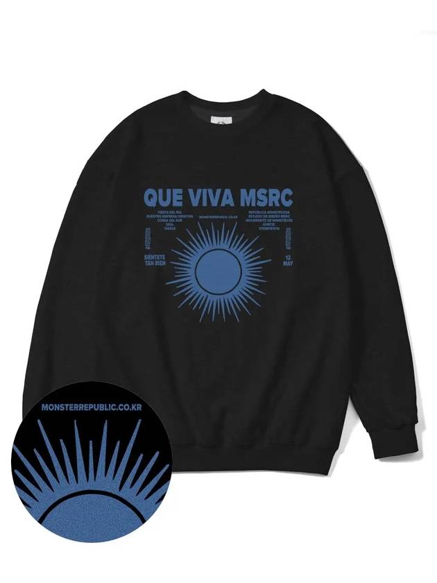 Viva MSRC Indigo Blue Overfit Sweatshirt Black - MONSTER REPUBLIC - BALAAN 1