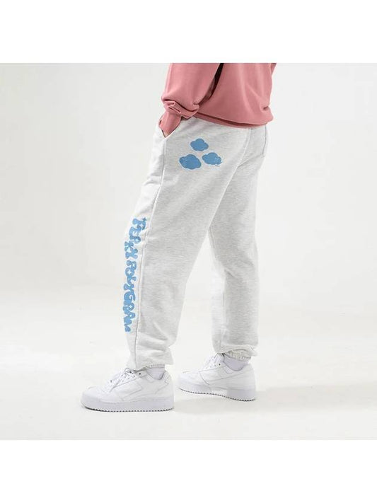 CLOUD LOGO TRAINING PANTS LIGHT MELANGE - POLYGRAM - BALAAN 1