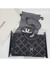 Cambon Package CC Logo Travel Kit Travel Kit Silk Pouch Eyepatch Cashmere Shawl Muffler Black White AA9055 - CHANEL - BALAAN 9